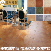 American Fields Garden Imitation Ancient Brick Tiles 600X600 Guest Restaurants Book Room Floor Tiles Kitchen Balcony Mediterranean Floor Tiles