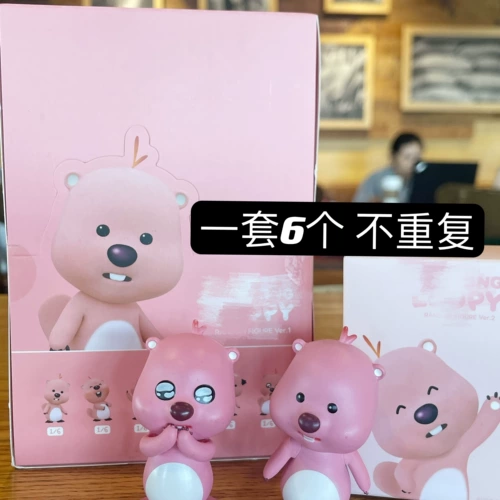 Розовая кукла, настольная милая фигурка, Южная Корея, енот