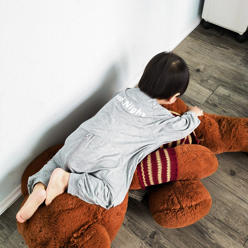 Children's protective bellies slim fit sleepwear women's baby casual home wear long sleeves thin and anti-cool pure cotton sleeping bag