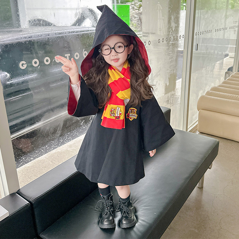 Male and Female Baby Wizard Magic Robes, Cloaks, Halloween Cosplay Harry Academy Suits, Potter Fashion
