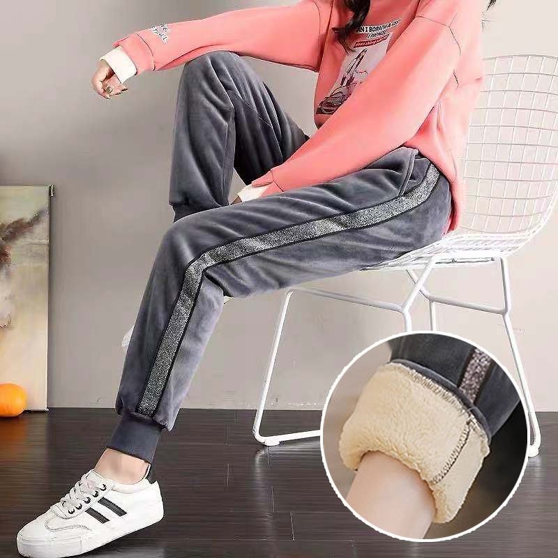 Pregnant women pants in autumn and winter wear fashion sports super warm northeast winter plus thick pair of belly pants