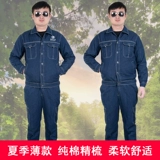 Летняя чистая хлопчатобумажная джинсовая одежда Установите мужскую домашнюю силовую сетку