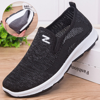 老北京布鞋男爸爸鞋夏季透气网鞋男轻便网面大码中年肥脚宽脚男鞋