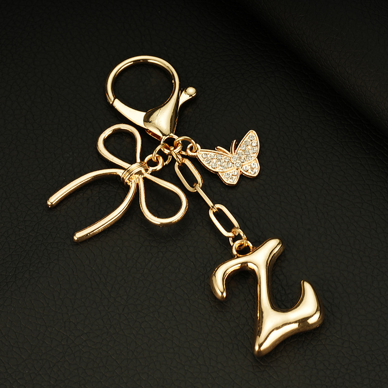 New Creative 26-Letter Keychain European and American Style Bag Alloy Accessory Pendant Gift New Creative 26-Letter Keychain European and American Style Bag Alloy Accessory Pendant Gift