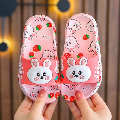 Детские милые тапочки для принцессы, нескользящие слайдеры для мальчиков, мягкая подошва