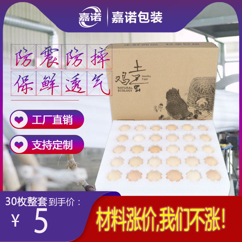 Native egg packaging box shockproof express packaging box mail egg tray foam shockproof loaded egg box anti-fall