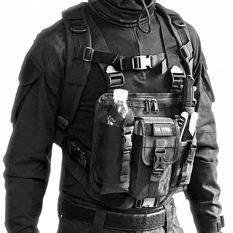 De Yi Ying Outdoor Motorcycle Riding Chest Bag Military Tactical Functional Vest Bag Chest Pack with Multiple Pockets
