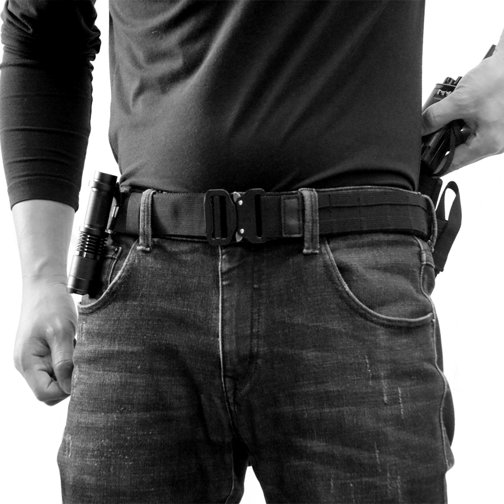 Deyi Camp Tactical Belt Outdoor Adjustable Velcro Inner and Outer Belt Nylon Belt Double Layer Girdle