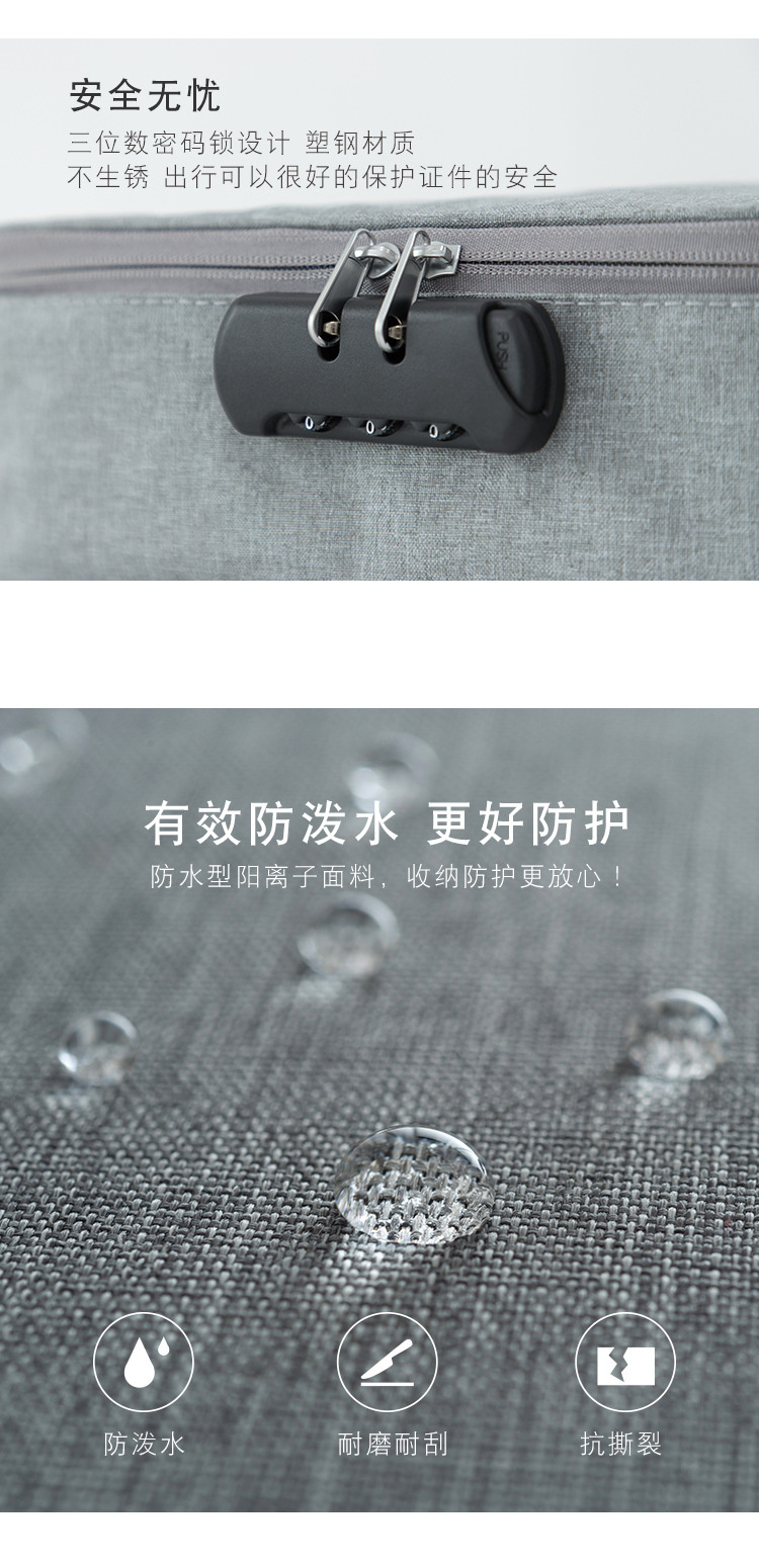 Túi lưu trữ tài liệu gia đình nhà dung lượng lớn hộp đa năng hộp hộ chiếu tài khoản này sổ tiết kiệm giấy chứng nhận tập tin túi - Túi thông tin xác thực túi đựng giấy tờ xe ô tô