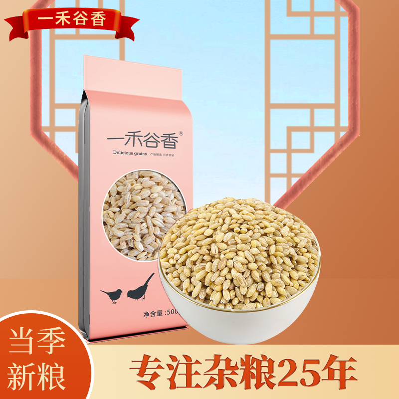 One grain fragrant barley rice 500g five grains coarse grain rice barley kernel peeled black barley porridge