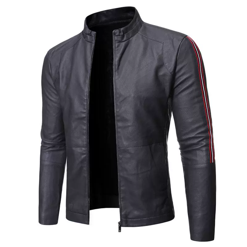 Winter Pu Leather Jacket Áo khoác mùa thu cho nam giới - Quần áo lông thú