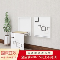 Folding shoe stool metal doorway wall invisible shoe chair entrance modern simple