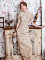 Lace Qipao 2022 New China Wind Gown Improvement Retro Temperament Young Girl With Dress Spring