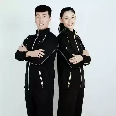 TIBHAR tall and straight 01806AB table tennis uniforms for men and women long sleeve table tennis match suit stra suit