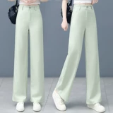 Тонкие штаны, свободный прямой крой, эластичная талия