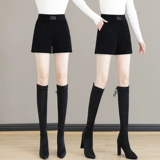 Шерстяные демисезонные шорты, леггинсы, приталенные штаны для отдыха, сапоги, коллекция 2023, А-силуэт, свободный прямой крой