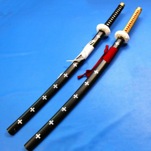Mô phỏng dao gỗ One Piece Solon dao ba dao chảy nước mùa thu cosplay đạo cụ vũ khí gỗ quá kiếm không gươm đồ cosplay sexy