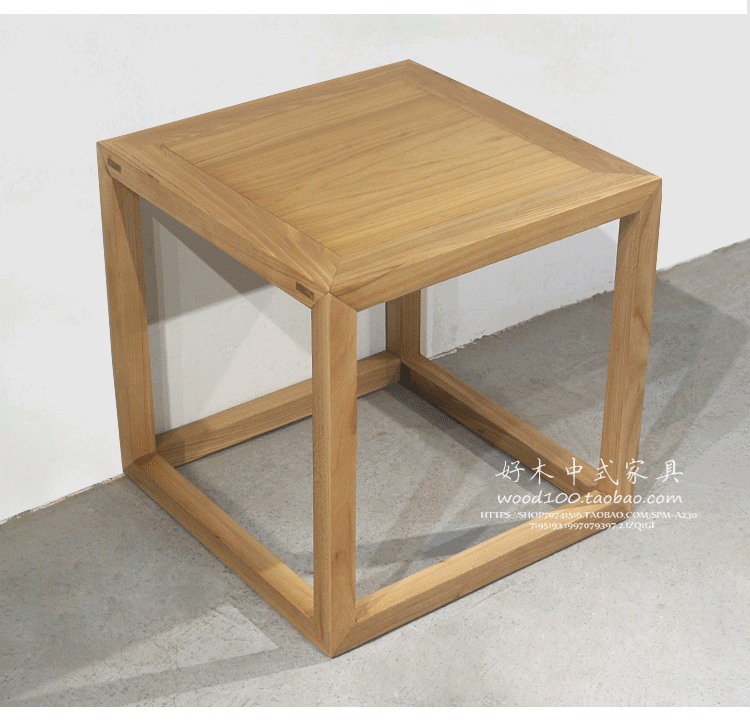 Mới Trung Quốc hiện đại tối giản kết hợp sofa Elm không sơn Zen ghế sofa gỗ rắn bàn cà phê bàn ​​trà bàn ghế phòng khách - Bộ đồ nội thất ghế sofa đẹp hiện đại
