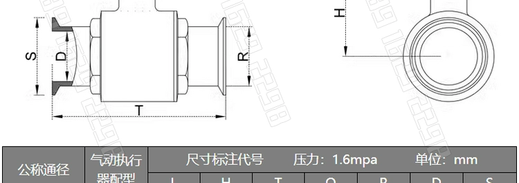 Van bi chuck bằng khí nén lắp đặt nhanh chóng kẹp kẹp vệ sinh cấp thực phẩm và y học van điều tiết cắt chống cháy nổ Q681F van dien tu 3 2 van khí nén ckd