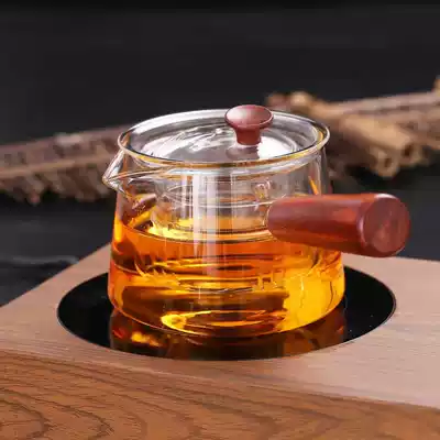 Heat-resistant glass teapot side pot cooking teapot kung fu health pot set boiled tea Japanese small filter