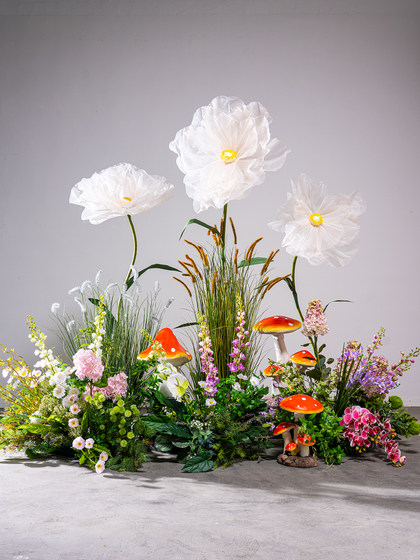 Giant Handmade Paper Flowers, Large Paper Flowers, Simulated Green Plants, Fake Flowers, Wedding Celebration Background Flowers, Decorative Window Displays