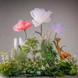 Giant Handmade Paper Flowers, Large Paper Flowers, Simulated Green Plants, Fake Flowers, Wedding Celebration Background Flowers, Decorative Window Displays