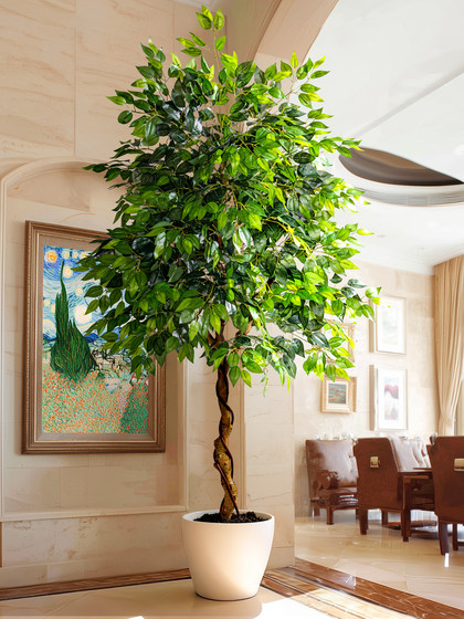 Artificial Green Plant Climbing Banyan Tree Fake Tree Bionic Plant Happiness Tree Indoor Living Room Floor-Standing Potted Plant Landscape Decoration