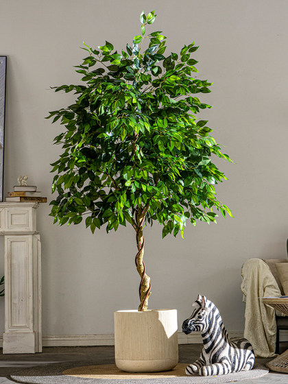 Artificial Green Plant Climbing Banyan Tree Fake Tree Happiness Tree Artificial Plant Living Room Interior Decoration Artificial Tree Floor-Standing Ornament