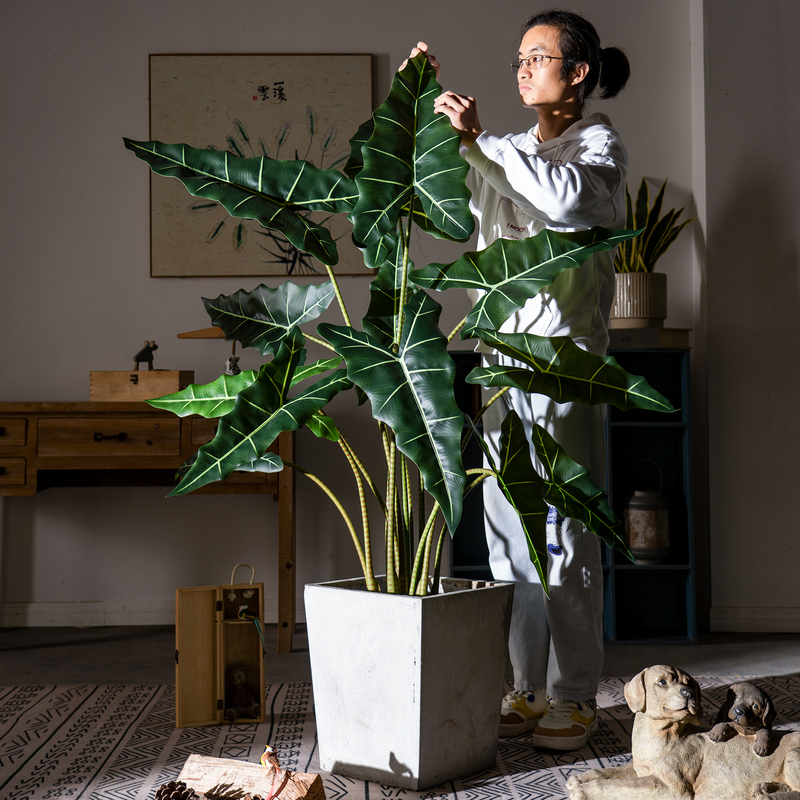 So Realistic! Salian Water Lily Artificial Tree Green Plant Bionic Fake Tree Plant Potted Indoor Living Room Decoration Ornament