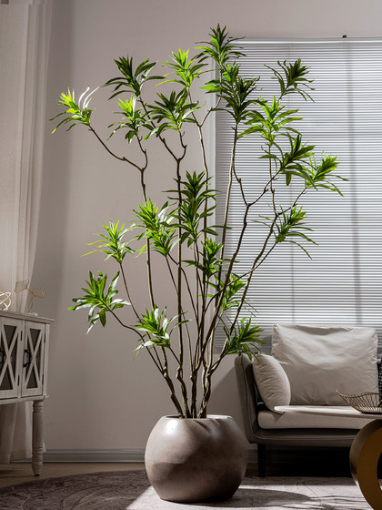 Artificial Green Plant Lily Bamboo Indoor Living Room Large Floor-Standing Ornament Fake Tree High-End Bionic Plant Tree Landscaping