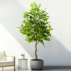 Large Artificial Climbing Banyan Tree, Fake Tree, Green Plant with a High-End Feel, Living Room Artificial Indoor Potted Plant, Floor-Standing Plant Landscaping