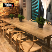 American loft log retro irregular natural side large board table solid wood conference table office table long table