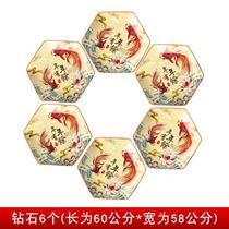 Platter tableware combination New Year round table fan-shaped plate dish plate household Internet celebrity Chinese ceramic reunion platter tableware