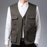 Осенний летний жилет, тонкая дорожная куртка, комплект, для среднего возраста