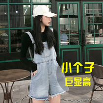Denim back pants women Summer thin Korean version of loose wide legs small straight tube thin net red shorts tide ins