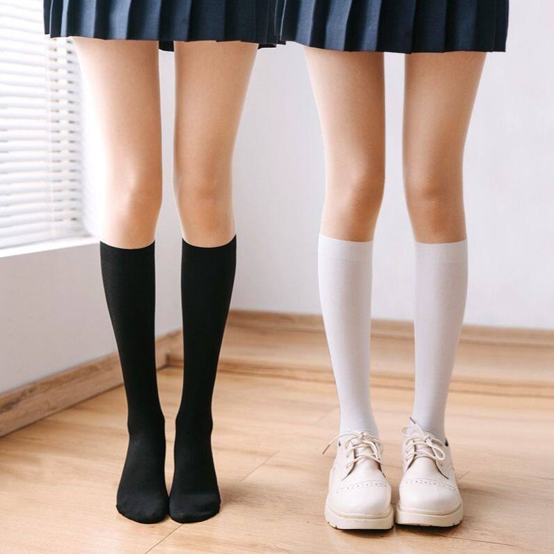 Mosaic stockings women's spring and autumn light leg fake calf artifact jk socks autumn and winter long tube knee fake thigh pantyhose