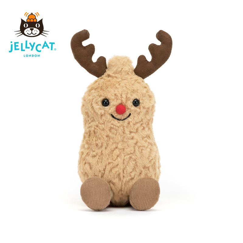 英国 Jellycat クリスマス新しい興味深いトナカイ ピーナッツぬいぐるみ慰安人形ギフト ギフト