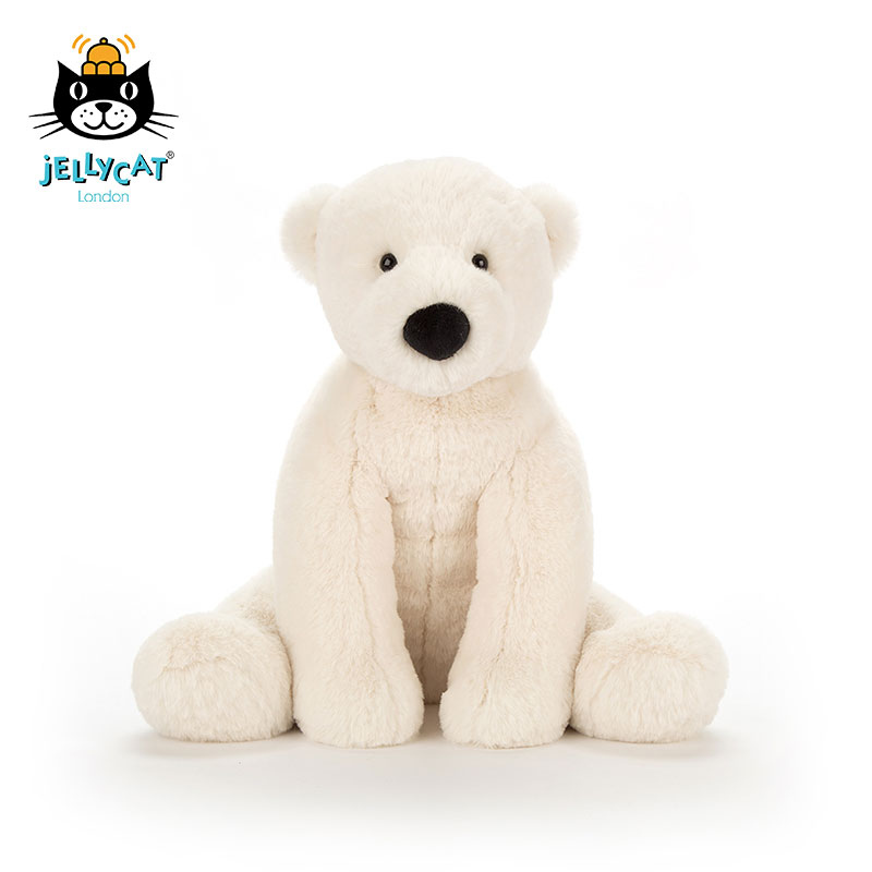 UK JELlYCAT White Perry Polar Bear Cute Soft Plush Suede Toy Male Girl Soothed Paparazzi