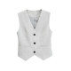 Garbociaga Longxier Gentleman Knitted Dress Pile Collar Vest Jacket Suit Skirt Women 1308