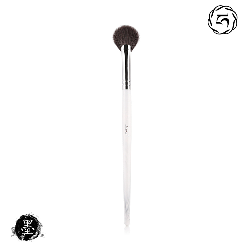 Eilein) AILINMI ink Soul Green Flower Series Makeup Brush 235s Sector Brush Fine Light Frontal Wool Makeup Brush