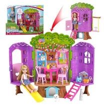 Barbie Little Kelly Tree House FPF83 Luxury Villa Children Girl Slide Play House Pet Toys