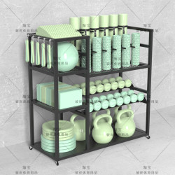 Dumbbell Rack Yoga Studio Storage Rack Kettlebell Dumbbell Rack Multifunctional Storage Rack Fitness Storage Display Rack
