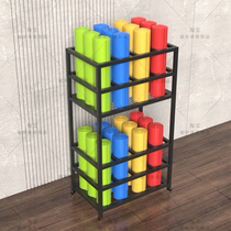 Yoga mat storage basket fitness equipment storage rack foam roller rack artifact storage basket sports