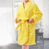 Vàng áo choàng tắm số bông / áo tắm / tracksuit nữ mô hình ren-tươi đồng bằng khăn tắm bông - Khăn tắm / áo choàng tắm khăn tắm em bé Khăn tắm / áo choàng tắm