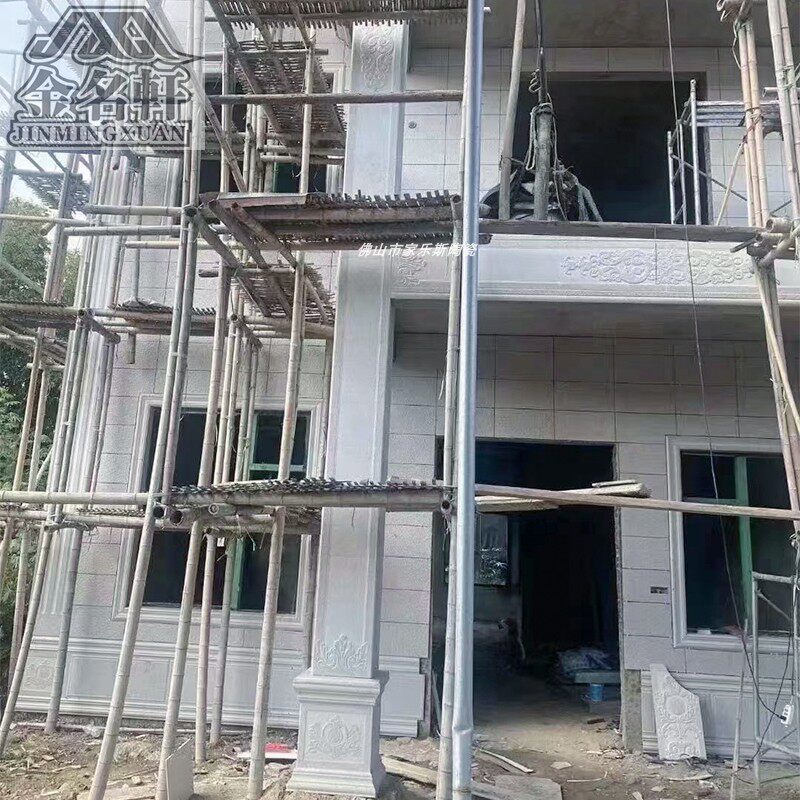 Roman Columns Exterior Wall Tiles Villa Sesame White Gate Columns Gold Hemp Growth Infinite Parquet Wall Outer Wall Brick