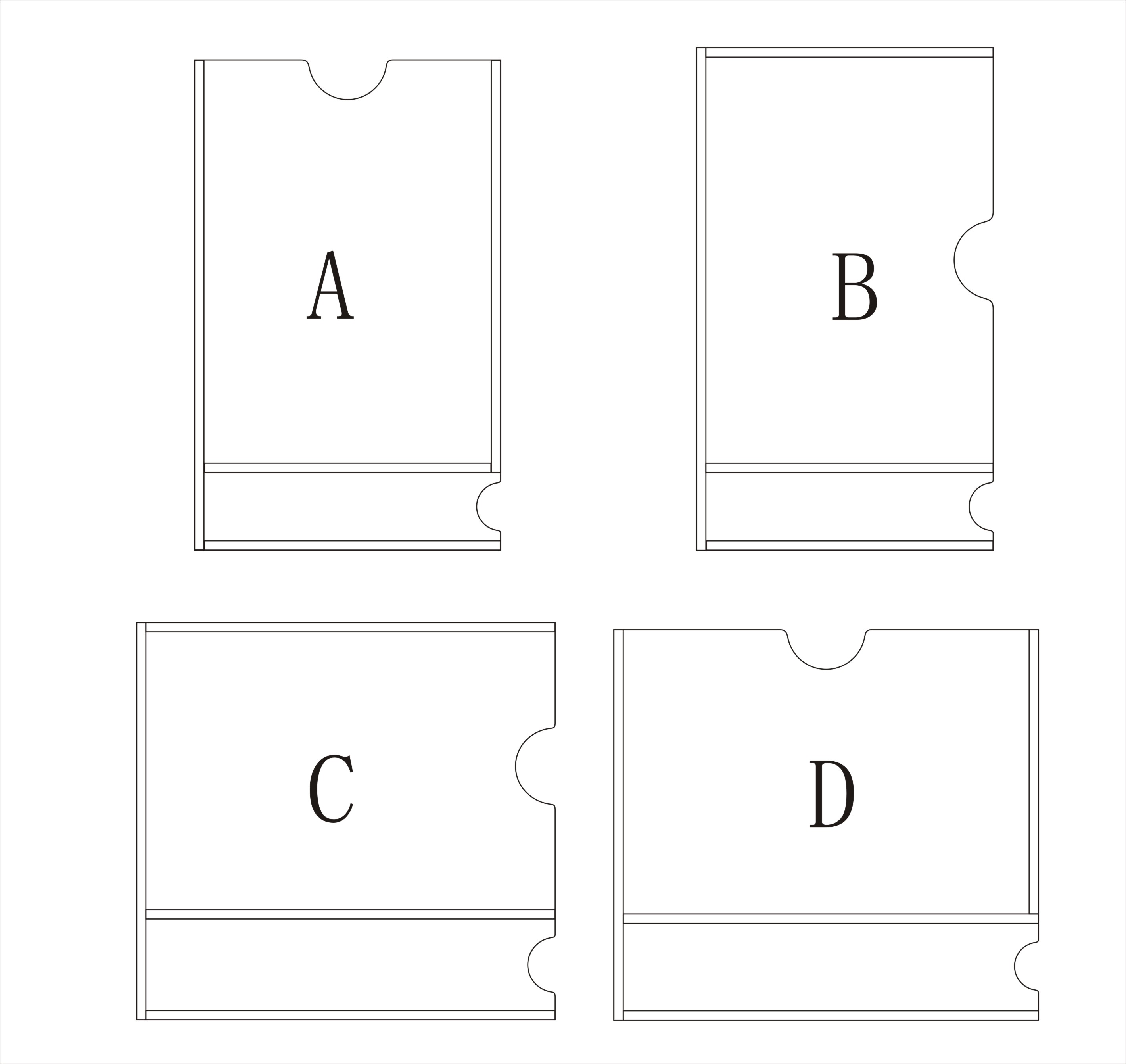 1 inch 2 inch 3 inch 4 inch 5 inch 6 inch 78 inch Photo card slot Signature name strip Acrylic document health card box