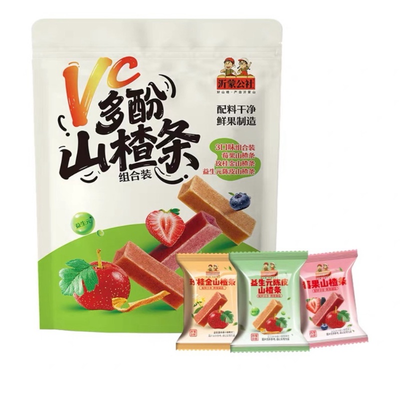 沂蒙公社莓果玫桂金益生元陈皮vc多酚独小包装休闲零食山楂条500g