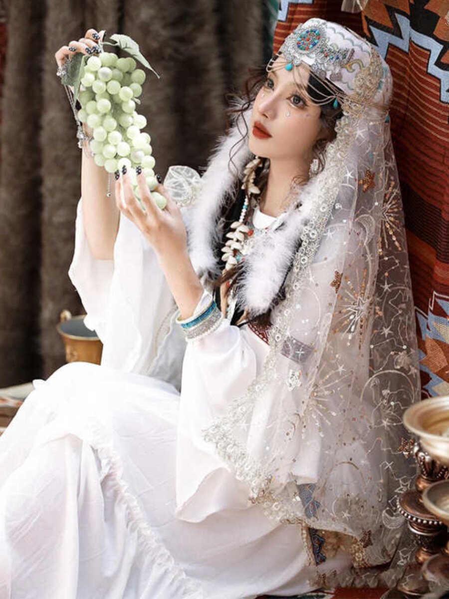 成人中老年大合唱演出服青花瓷男中山装学生古筝二胡演奏团女长裙，演绎