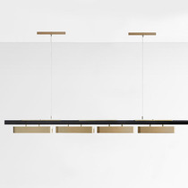 Rear modern chandelier-like plate room Hotel Strip Office Chandelia Living-room Full Copper Lamp Personality Light Extravagant Brass Chandelia