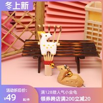 Japans Nakagawa Seventh Store Recruiting Bear Hand Cartoon Tracing Fortune Craft Ornaments